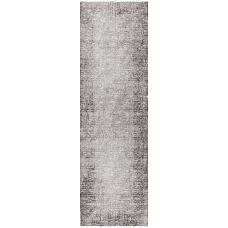 Premium Machine Washable Dream Shag Abstract Rug, 2'3" x 7'6" Runner, Mocha