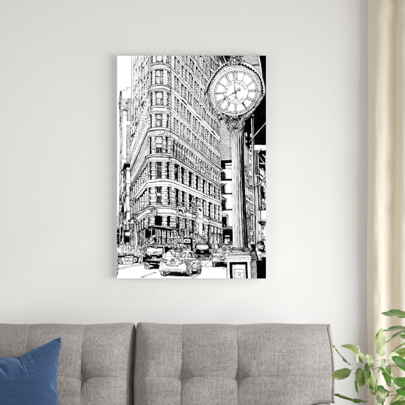 B&W City Scene VII, H 36 po x l 24 po x P 1,25 po