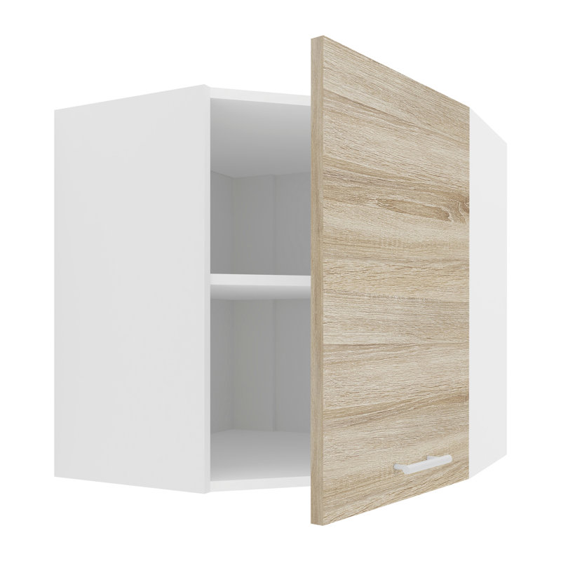 Quamae 60cm Kitchen Pantry, White/Brown
