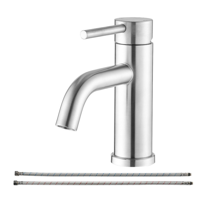 Modern Bathroom Vanity Sink Single Hole Faucet, Brushed Nickel