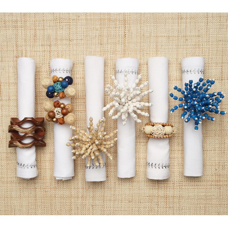 Reed Napkin Ring, White