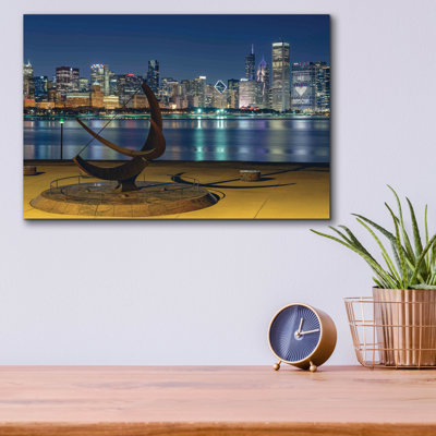 Art mural en verre «Chicago - Sundial»