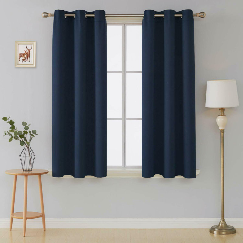 Frasco Blackout Curtain Pair, Navy, 116.84cm Width x 182.88cm Drop