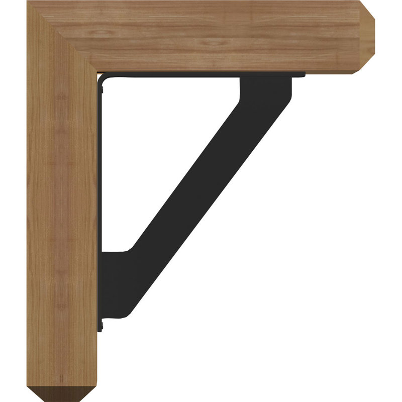Support de fer simple 4 po Craftsman, H 16 po x P 14 po, Cèdre rouge de l'Ouest l 4 po x T 2 po (sciage br
