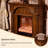 47.24" Brown Retro Solid Wood Electric Fireplace-118486511