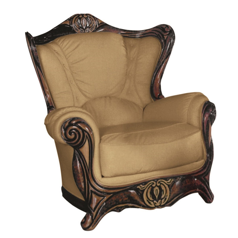 Dodington Faux Leather Armchair, Aged Nut