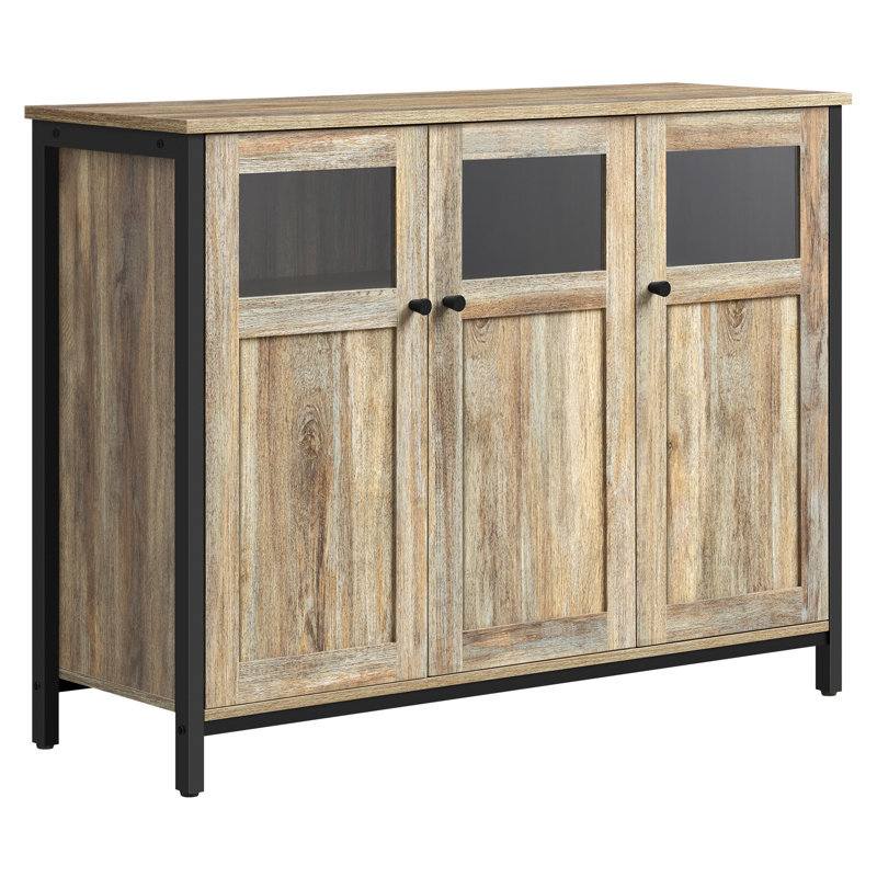 Adisynne 100cm Sideboard, Rustic Oak/Black