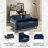 Bellago 55'' Upholstered Leather Accent Armchair with Gold Frame-1143260302