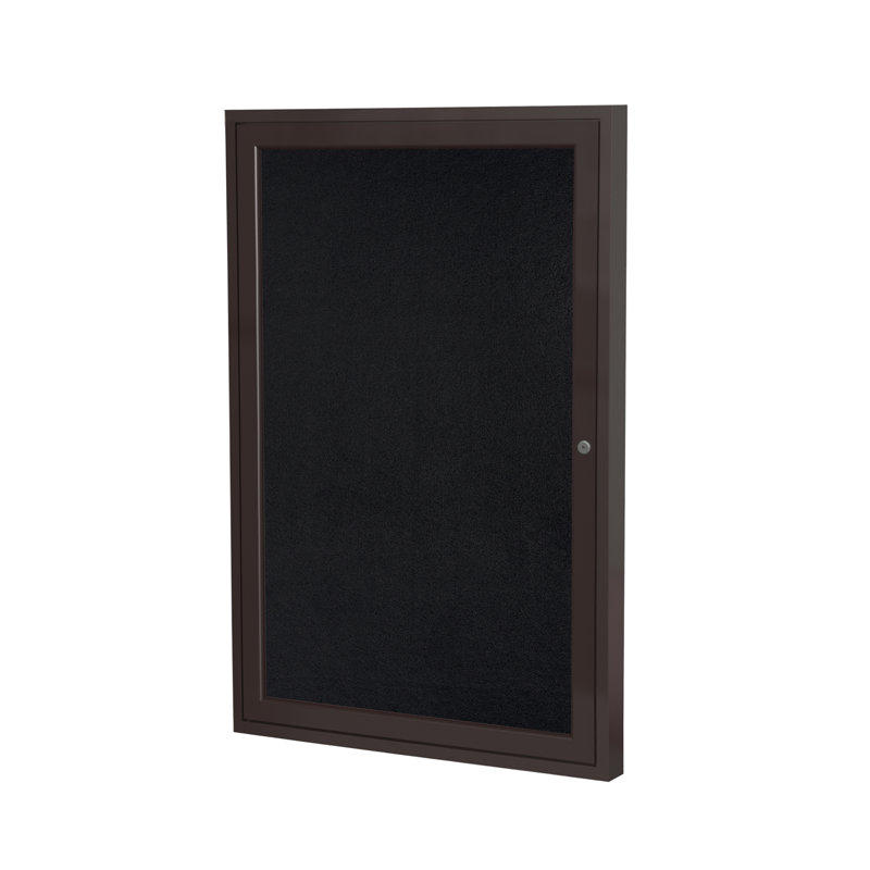 Tableau d’affichage clos cabinet, Noir, H 3 pi x l 2 pi 6 po