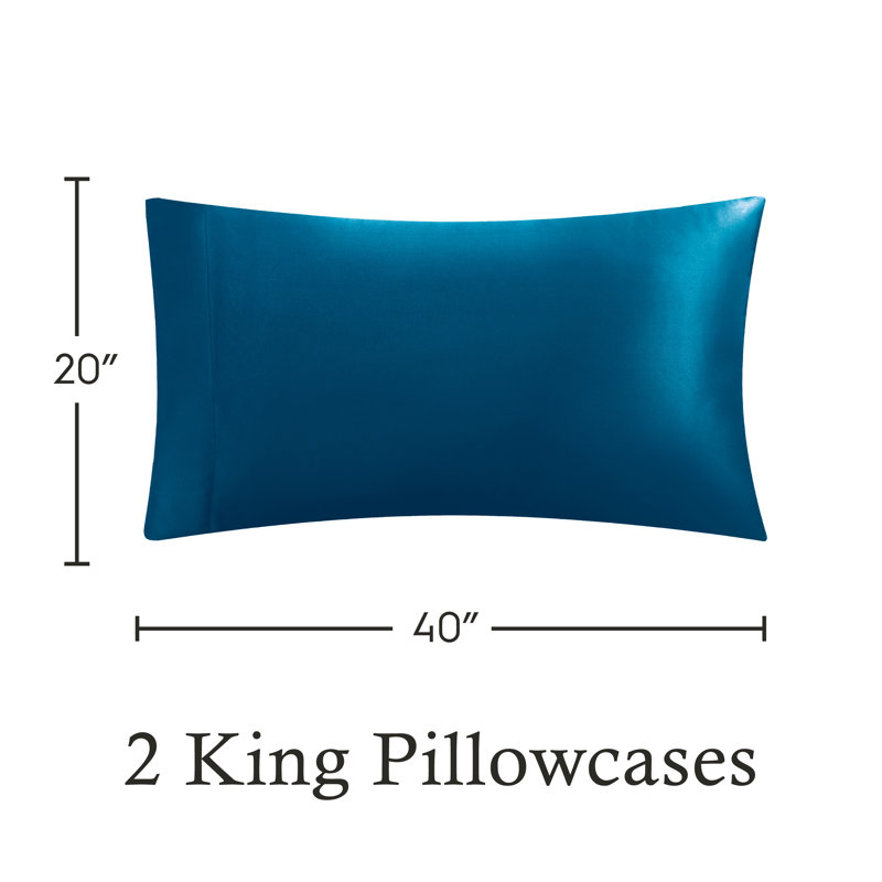 Satin Pillowcases, King Pillowcase, Blue