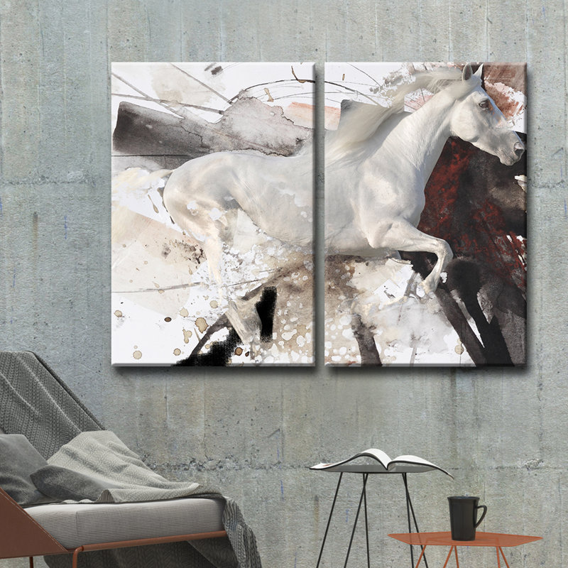 " Equestrian PSIV " by Tristan Scott 2 - Pieces, 20" H x 32" W x 1.5" D