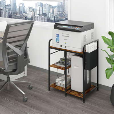 Home Printer Stand With Charging Station,Stands For Large Printer, Printer Shredder Stand With Storage For Home Office, Table For Fax Machine,PC Tower