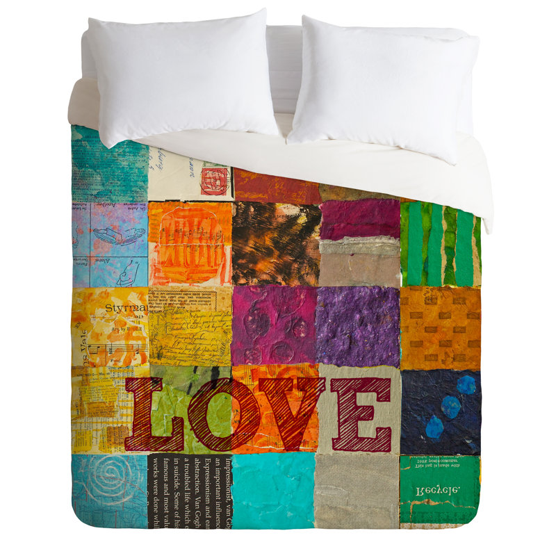 Ensemble de housse de couette Love, Housse de couette simple / simple TG et 1 taie dé