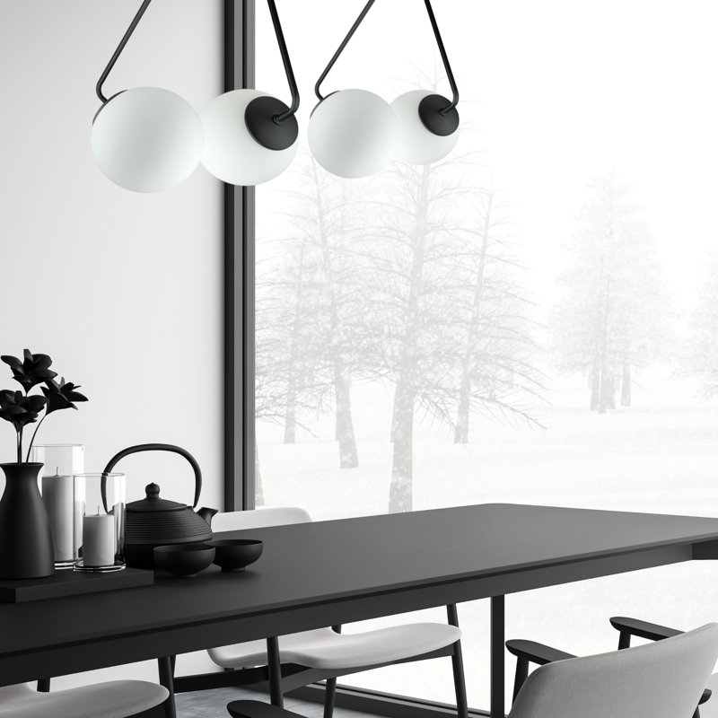 Suniya - Light Matte Black Unique/Statement Pendant, 4