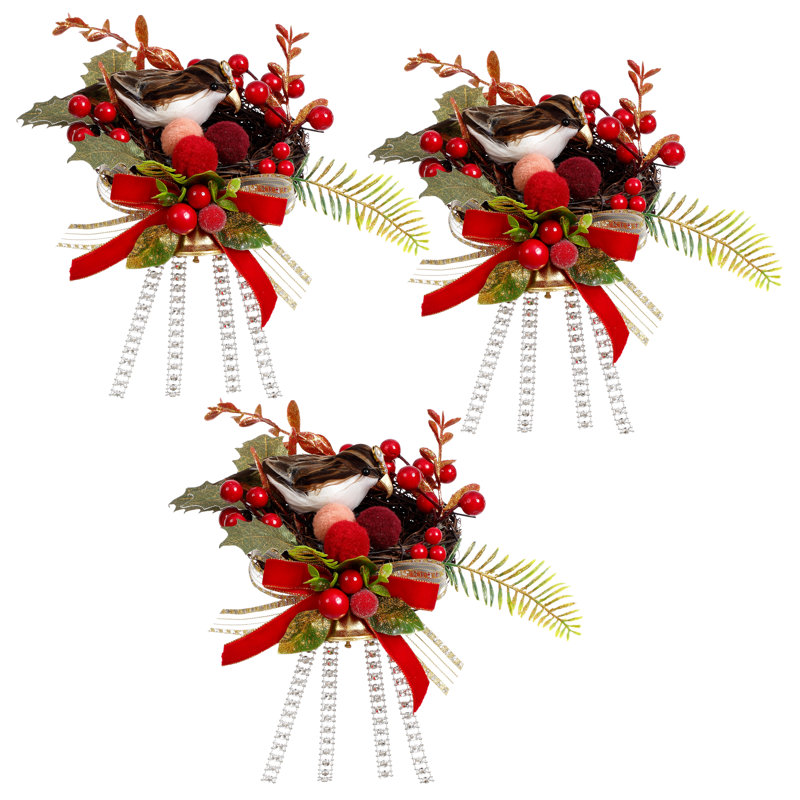 Festive Bird Nest, 8.5 X 4.5 Inches