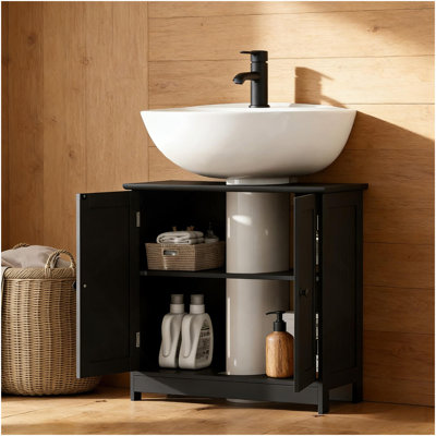 Modern Style Bathroom Under Sink Cabinet,Pedestal Sink Storage Cabinet，Does not include a sink