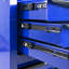 Chariot à outils 6 tiroirs pour le garage, chariot roulant en métal avec roues, noir et bleu, verrouillage par clé, chariot multifonctionnel à roulement, tiroirs verrouillables avec rangement bleu, surface en acier lisse-531905682