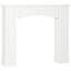 Pourtour de manteau de cheminée blanc avec motif décoratif Homcom Modern