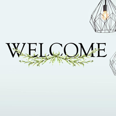 Décalcomanie murale colle et colle welcome