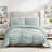 Emily Ruched Solid Textured Comforter Set-1697427384-1677829806