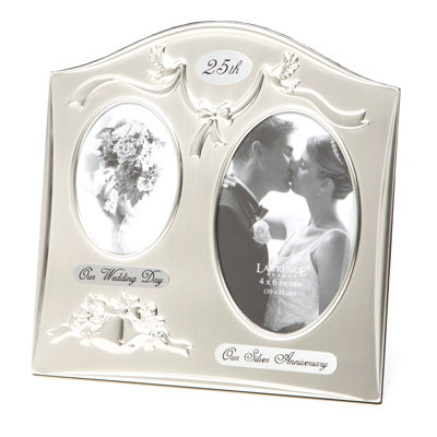 Weingartner Satin Silver Metal Embossed Picture Frame