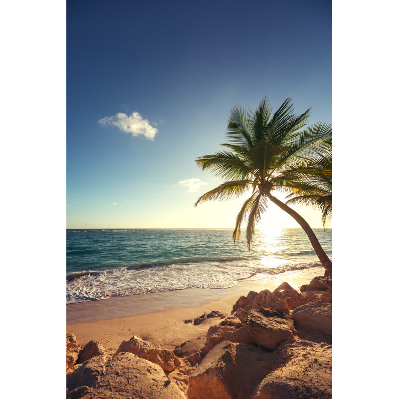 Tropical Beach - Wrapped Canvas Print, 46cm H x 30cm W x 3.8cm D