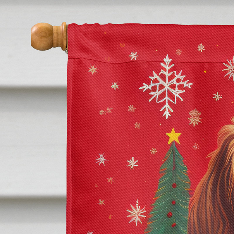 Drapeau de maison de Noël en polyester double face H 40 po x l 28 po