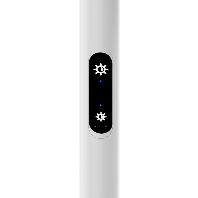 Topanga 69" LED Torchiere Floor Lamp with Remote Control, Matte White
