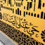 Support en bois pour Coran avec porte-tapis de prière, décoration islamique pour salle de prière avec calligraphie arabe, organisateur autoportant pour Coran et tapis de prière, cadeau Ramadan/Aïd, noir et or-1216674613