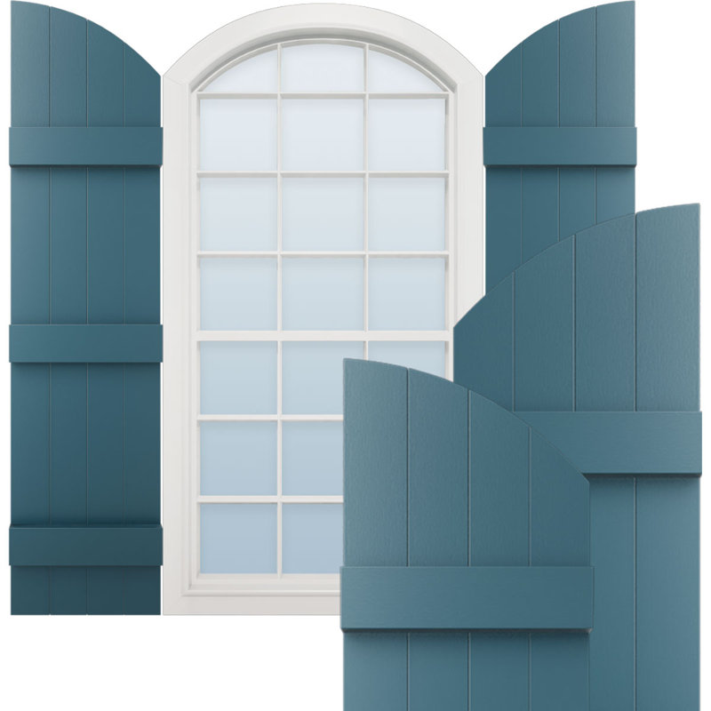 Rideaux en vinyle standard à 4 planches jointes, Bleu minuit, H 69 po x l 14 po x P 1 po