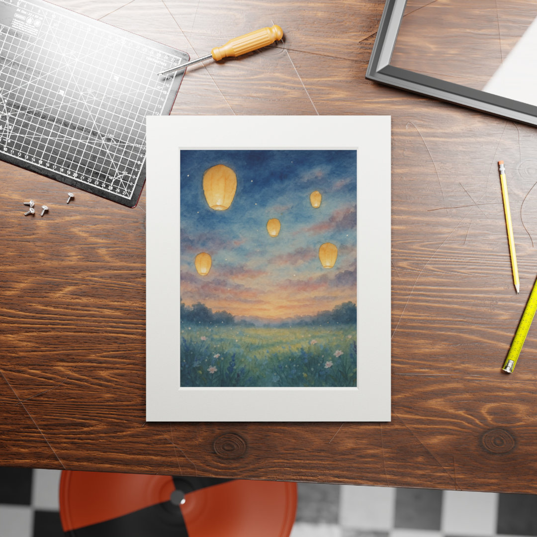 Watercolor Art Print with Premium Mat Frame – Fine Art Paper, Giclée Quality, Ready to Display in Any Home or Gallery