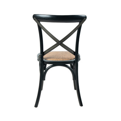 Chaise de salle à manger en bois massif cross back Leff