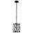 Modern Crystal 8.75"W in Black Dimmable & Adjustable Height Pendant Light