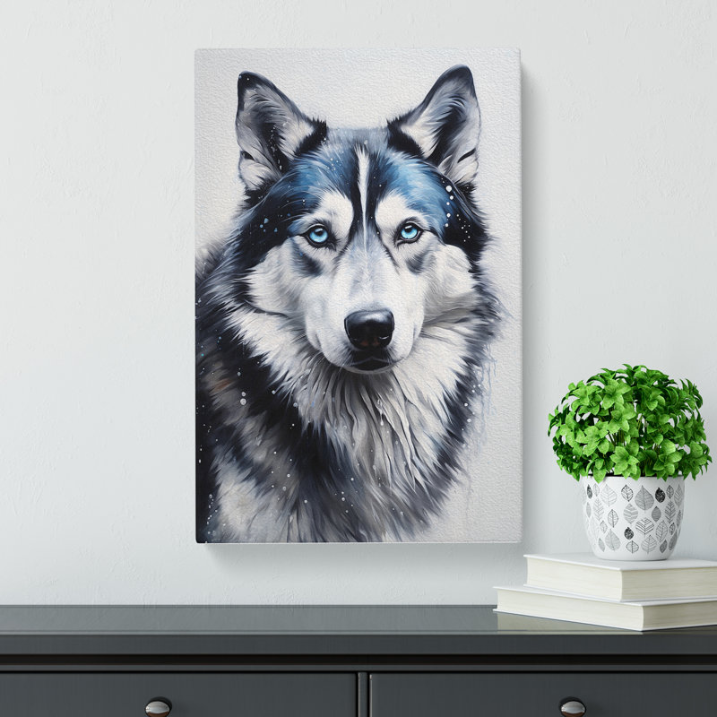 Husky Realism - Wrapped Canvas, 76cm H x 50cm W x 3cm D