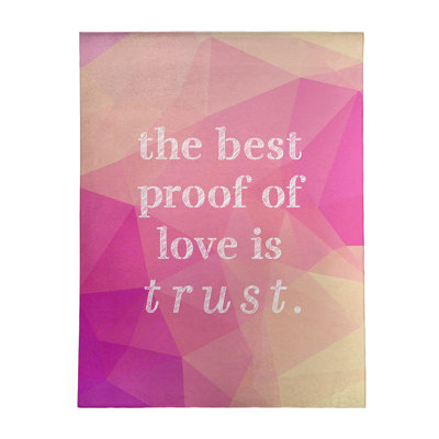 Tapis en simili-gemme love & trust quote