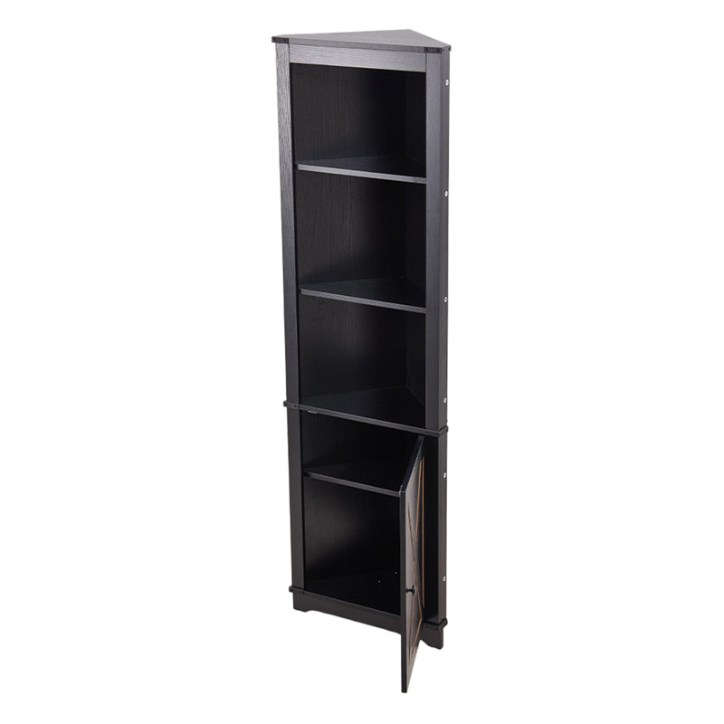 Corner Wine Storage Cabinet with LED Lighting & Remote Control
