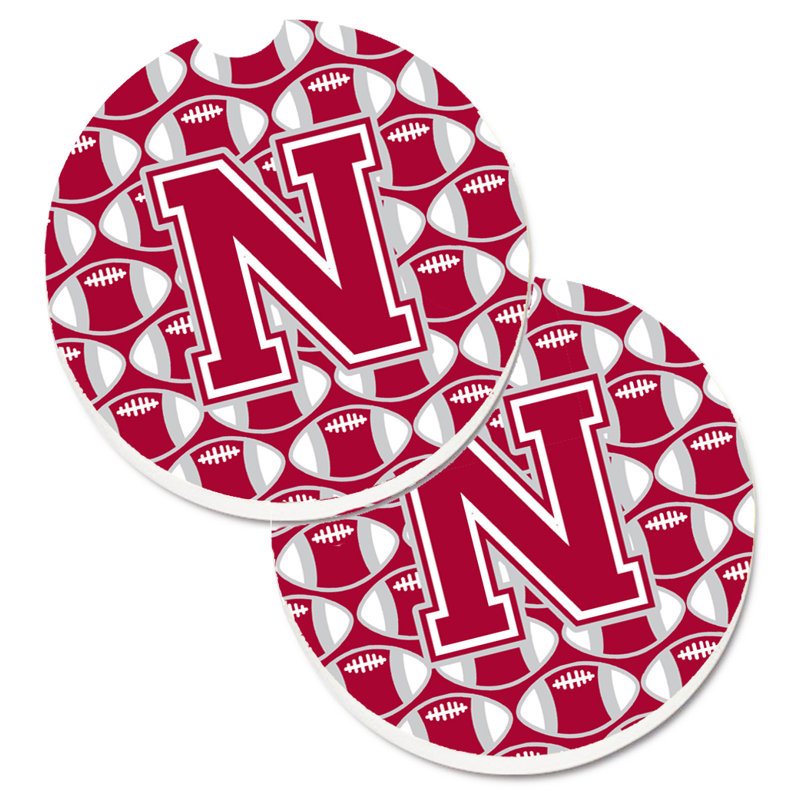 Sous-verre de football, N, Rouge / Blanc