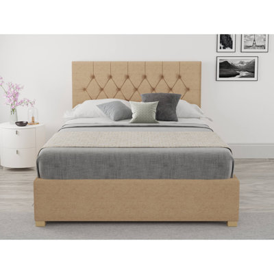 Swanley Upholstered Twill Lift Up Storage Bed