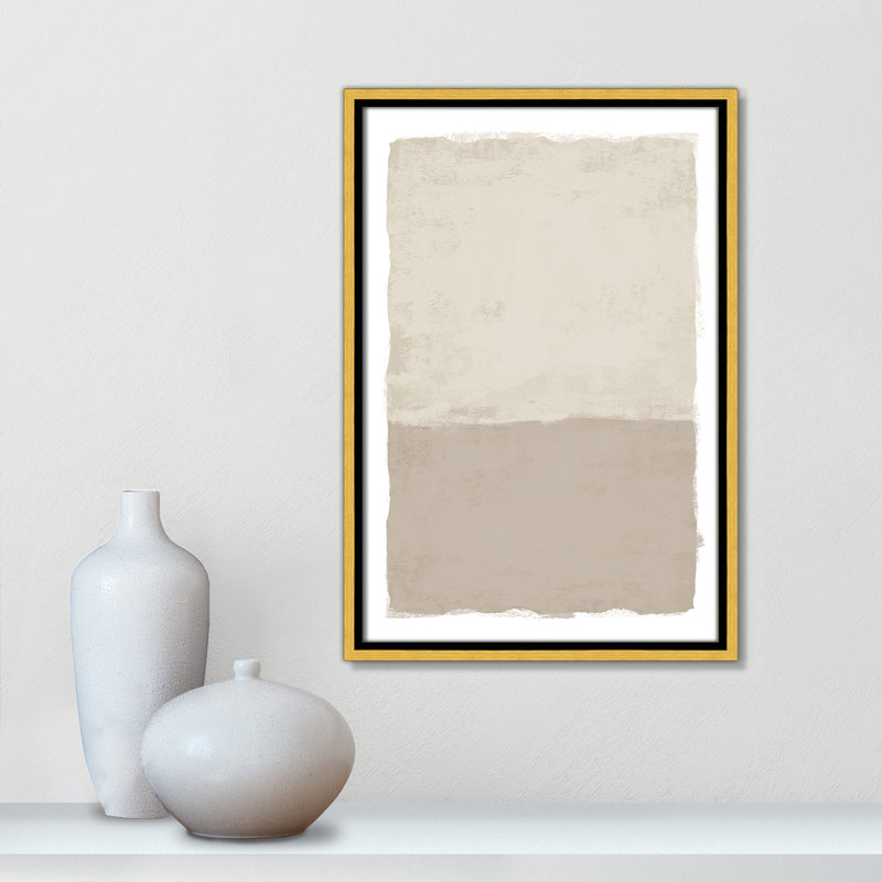 «Silent Sands II» par Natalie Carpentieri, 13.5' W x 19.5' H, Flotteur doré