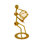 7" Gold Metal French Horn Player Figurine