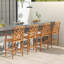 Tabouret de bar en bois de teck de patio avec accoudoirs et repose-pieds ergonomiques pour l'extérieur-1017510589