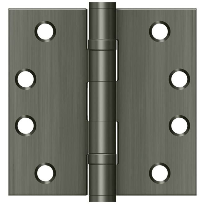Charnière carrée 4 "x 4" Deltana S44HDBB15A, Nickel antique