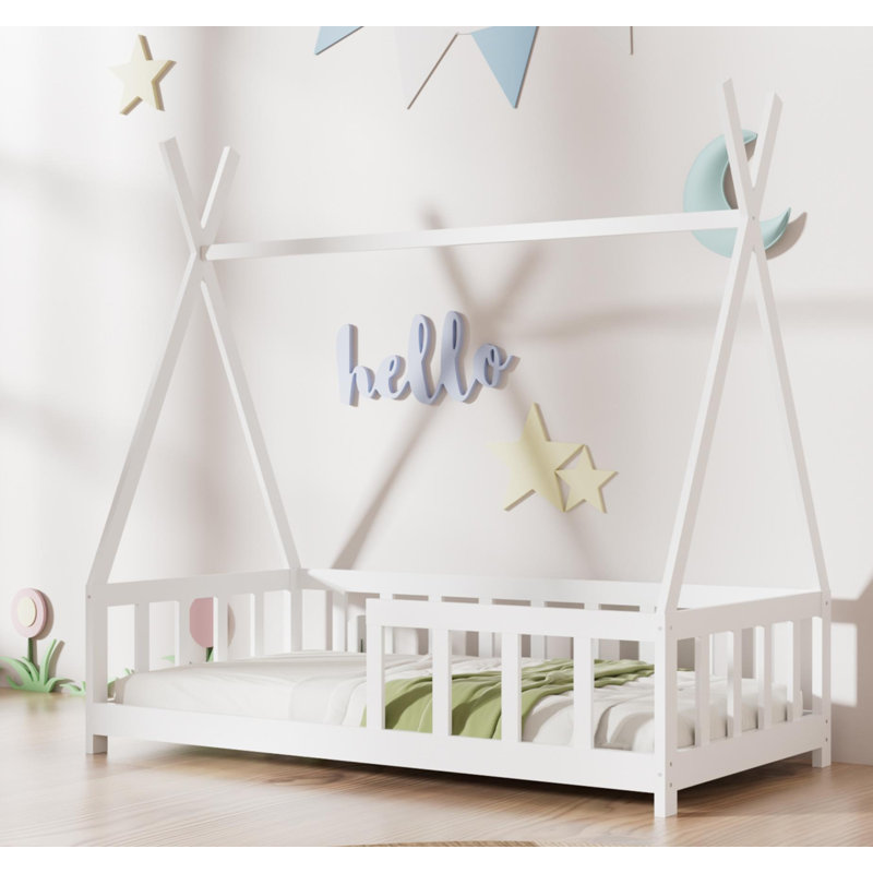 Cadre de lit de tente pour enfants, lit simple en bois Montessori pour enfants, filles, garçons