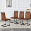 Chaises de salle à manger en tissu de style rétro en suède, pieds en métal robustes, dossier arqué ergonomique + structure en métal renforcé. Ensemble complet: ensemble de quatre pour les réunions de famille. Ensemble de 4.-321455289