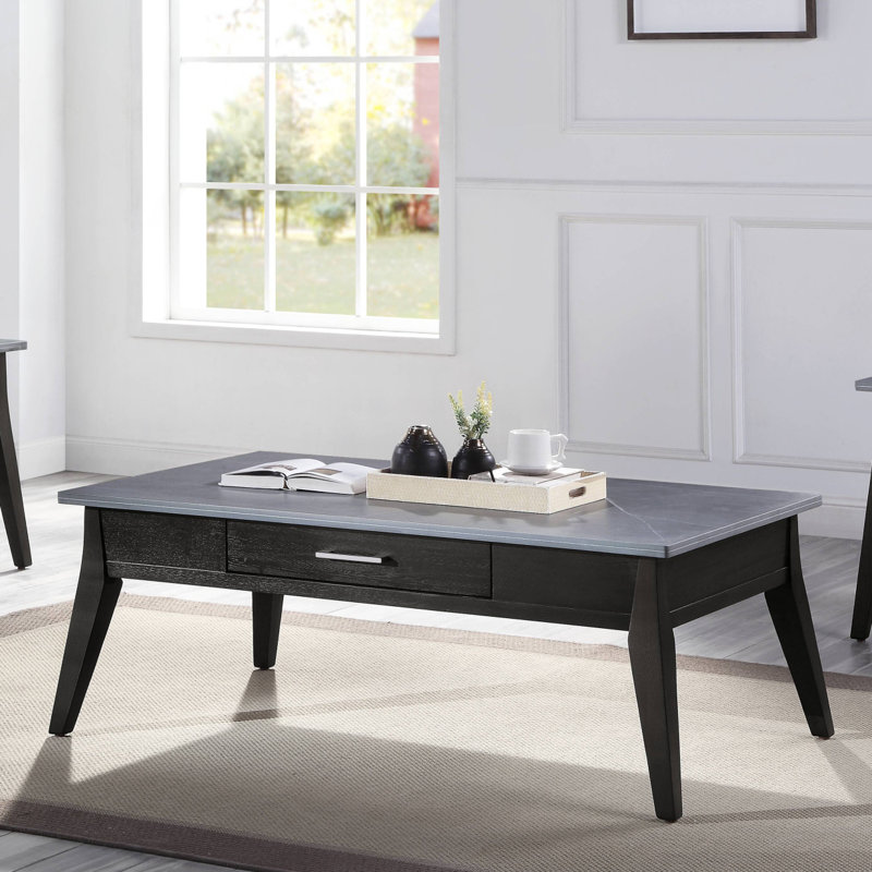 Table basse 1 tiroir Sintered Stone