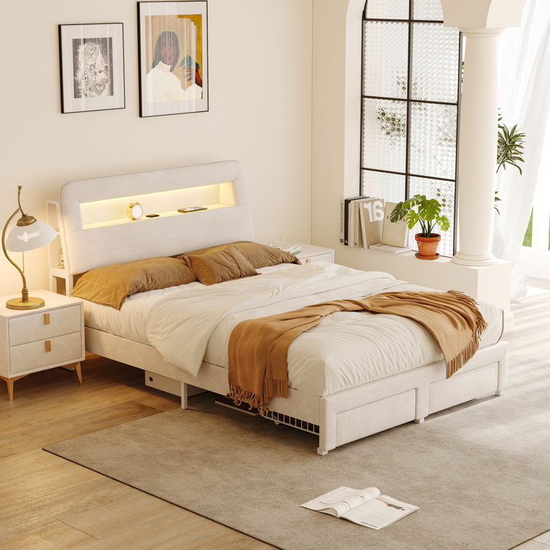 Upholstered Storage Bed, European Kingsize (160 x 200 cm)