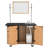 Mobile Science Cart with External Drawers, Pegboard, Sink, Whiteboard/Mirror