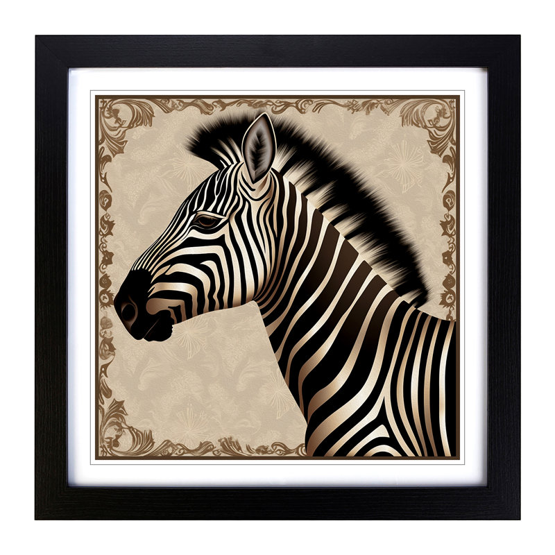 Single Picture Frame Print on Wood, Black Framed
