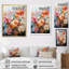 Collage de fleurs claires Zinnias III-92010215-92010214