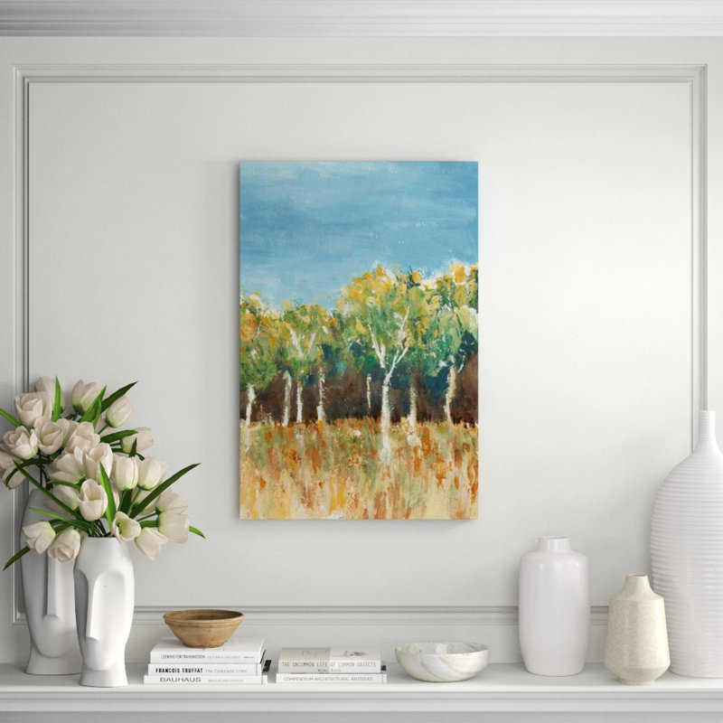 Dense Trees II Painting by Sara Brown, Outdoor, 36" H x 24" W
